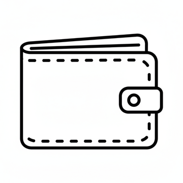 wallet (outline/rounded) Simply and minimalist